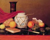 威廉迈克尔哈尼特 - Still life with Ginger Jar